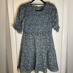 Floral half sleeve dress